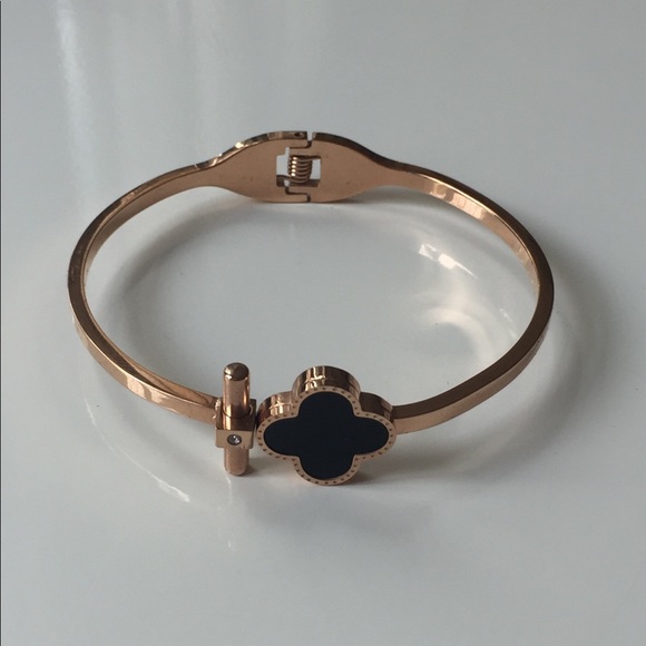 Jewelry - Bangle Rose-Gold & Black Enamel & Can Be A Bundle